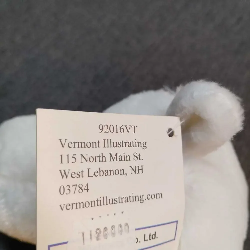 Vermont Stephie The Cow Plush Stuffed Animal White Purple Spots 2010 Toy